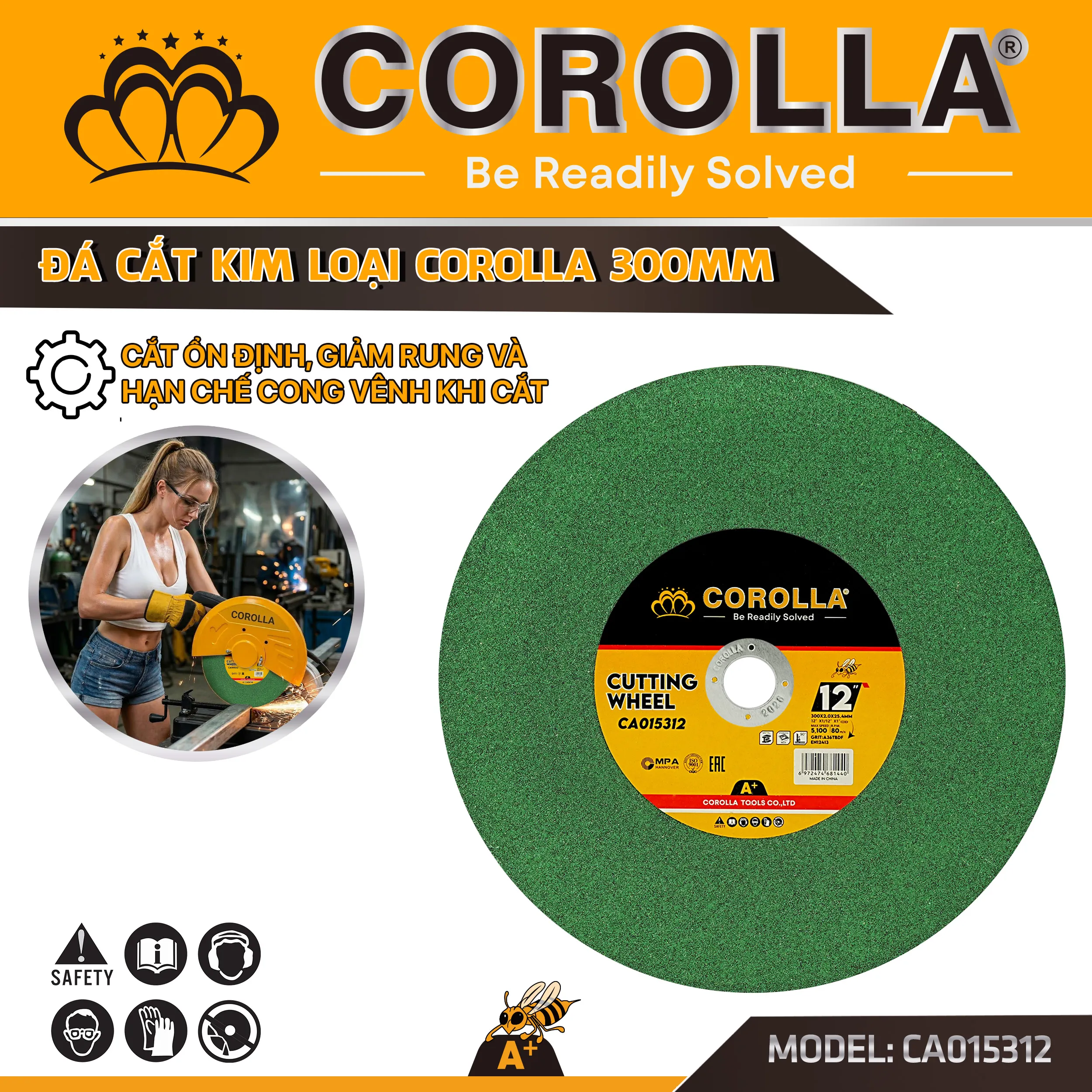 Đá cắt kim loại Corolla 300 mm CA015312