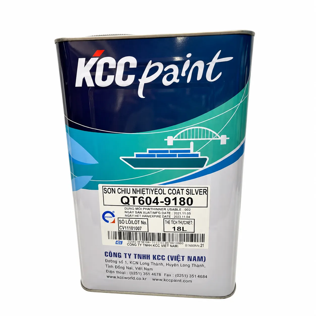 QT604 - Sơn Chịu Nhiệt Màu Bạc 400°C